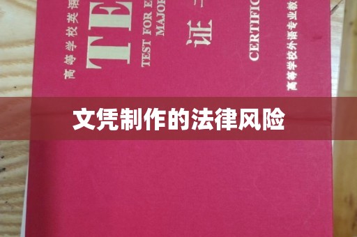 淮阴文凭制作的法律风险