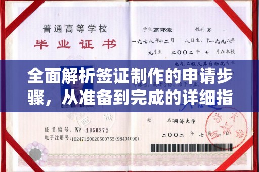 淮阴全面解析签证制作的申请步骤，从准备到完成的详细指南